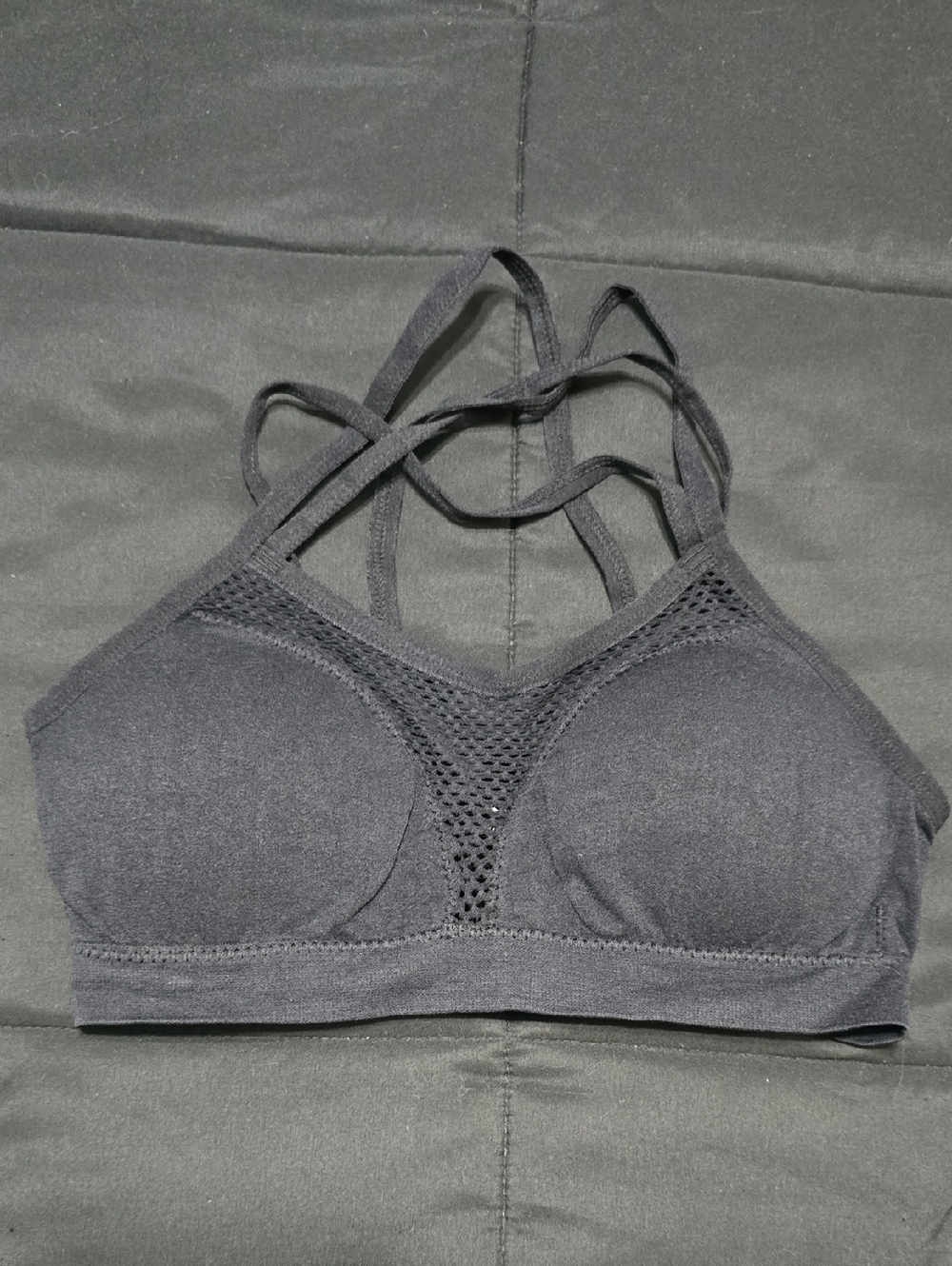Black Strappy Mesh Bralette
